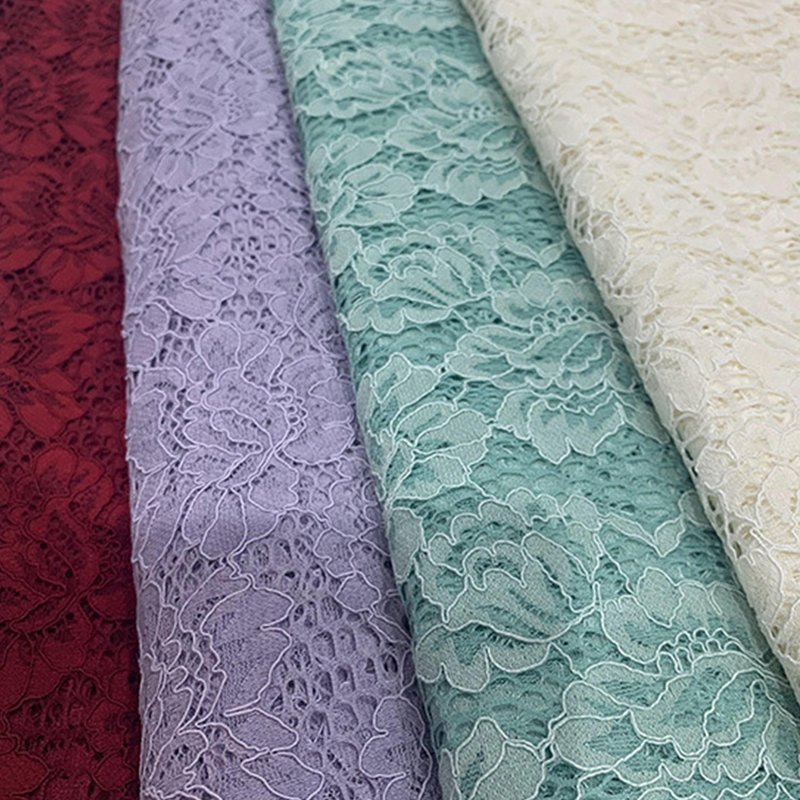 Lace Fabric Cutwork Floral Nylon for Women's Wear Wholesale Supplier 11